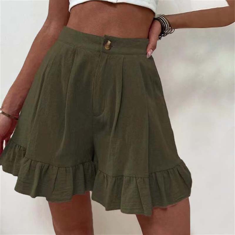 LYVANA | Flowy Ruffle Hem Shorts