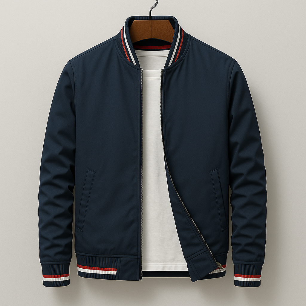 VALENTIN | ELEGANT STRIPED BOMBER JACKET