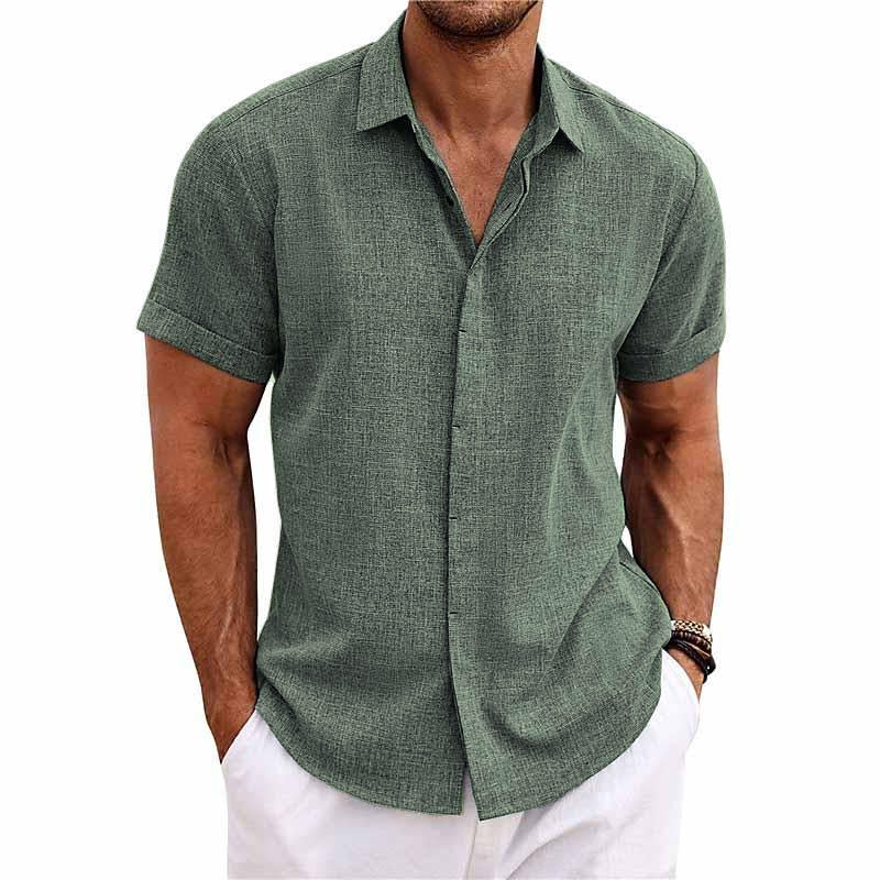DALVERO | Linen Short-Sleeved Shirt