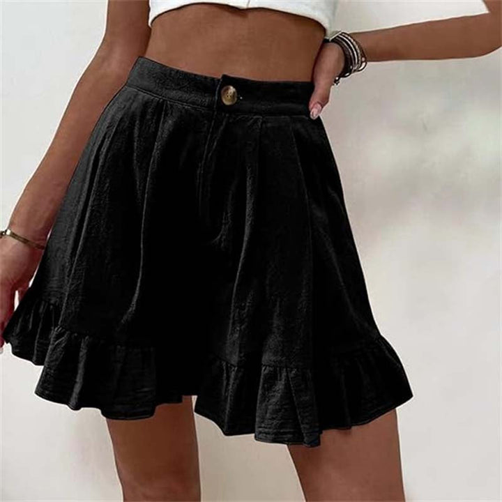 LYVANA | Flowy Ruffle Hem Shorts