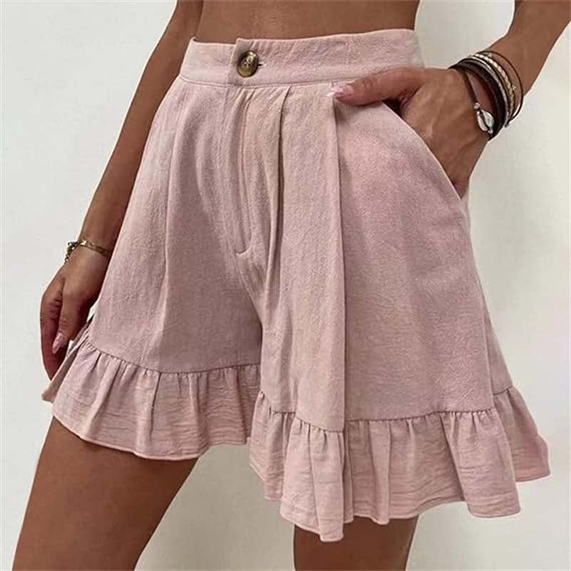 LYVANA | Flowy Ruffle Hem Shorts