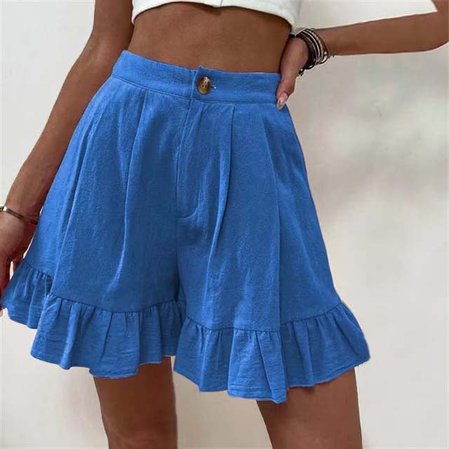 LYVANA | Flowy Ruffle Hem Shorts