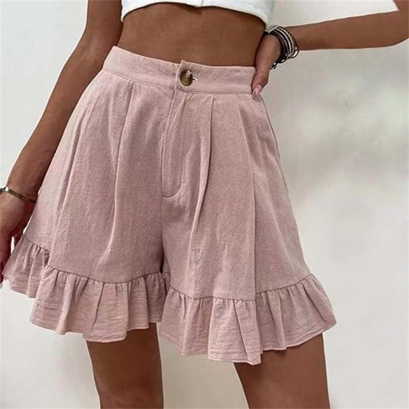 LYVANA | Flowy Ruffle Hem Shorts