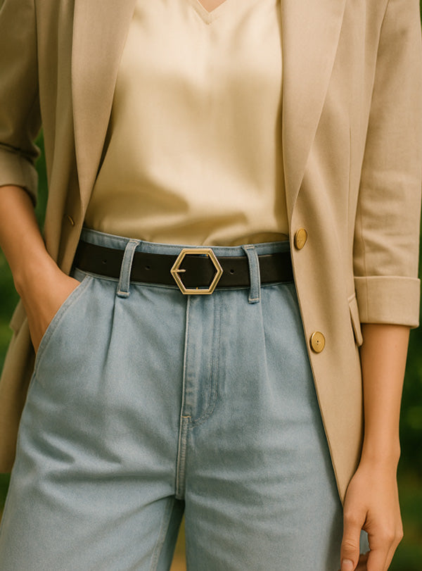 Vera | Geometric Buckle Belt