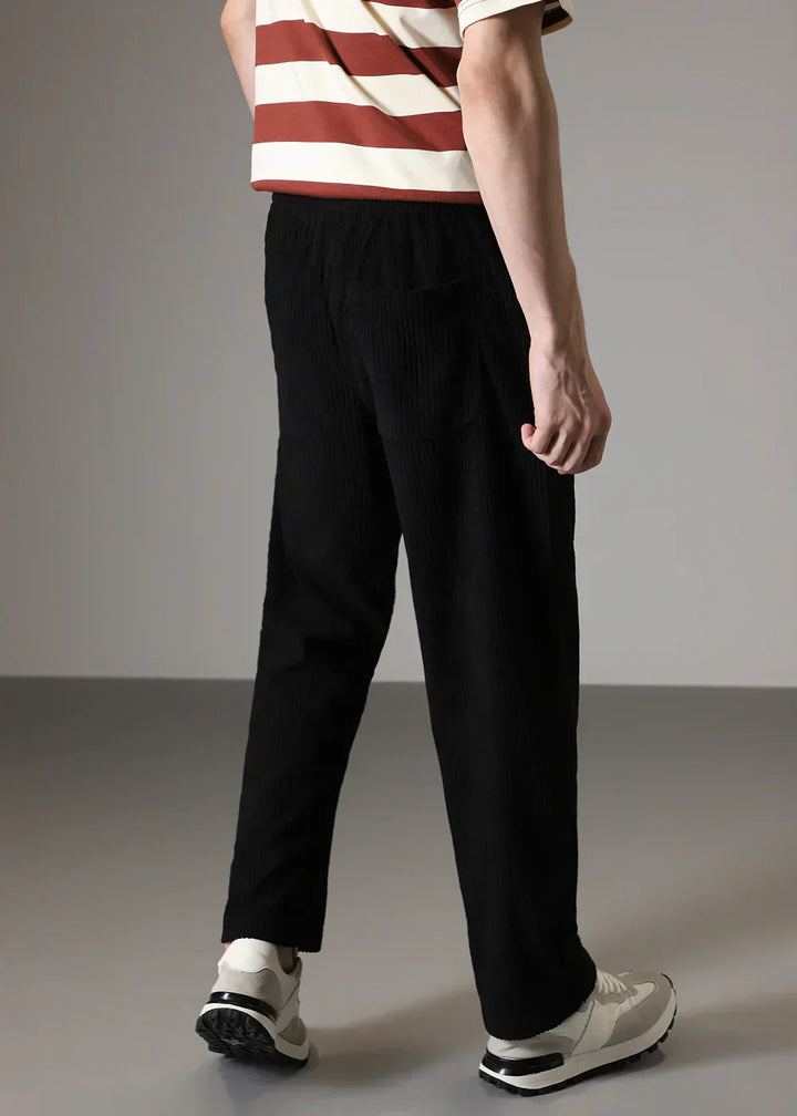 RENVAR | Straight Leg Trousers with Ribbed Finish