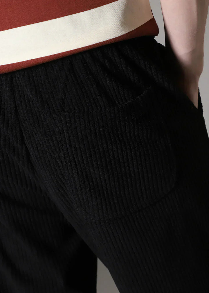 RENVAR | Straight Leg Trousers with Ribbed Finish