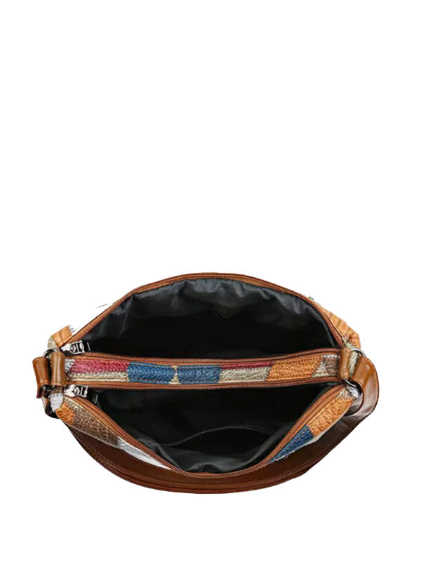 ZAVELLI | LEATHER MOSAIC HANDBAG