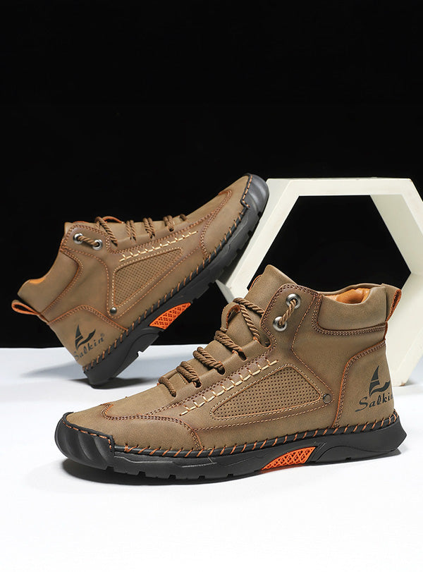 SALKIN | LEATHER HIGH-TOP SHOES