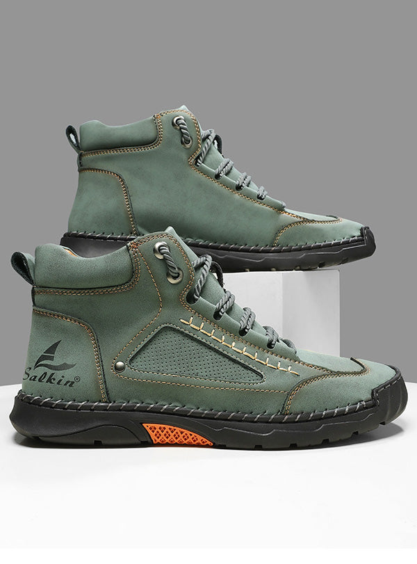 SALKIN | LEATHER HIGH-TOP SHOES