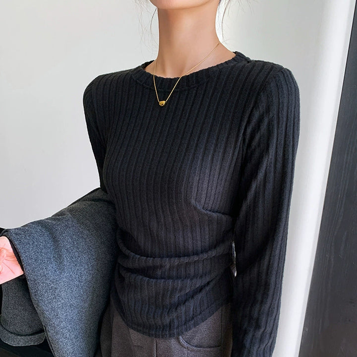 Isolde | Elegant Ribbed Knit Top