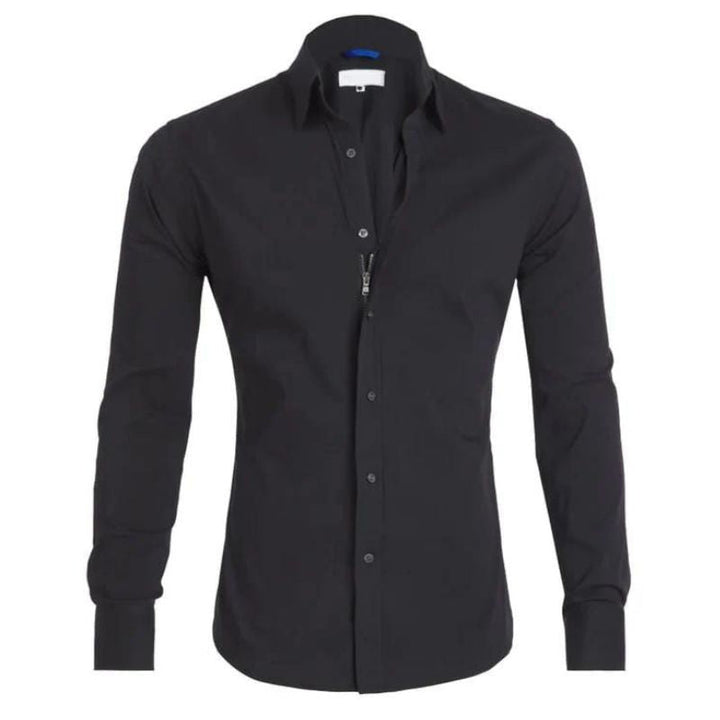 KAVERO | Wrinkle-Free Zip-Up Shirt