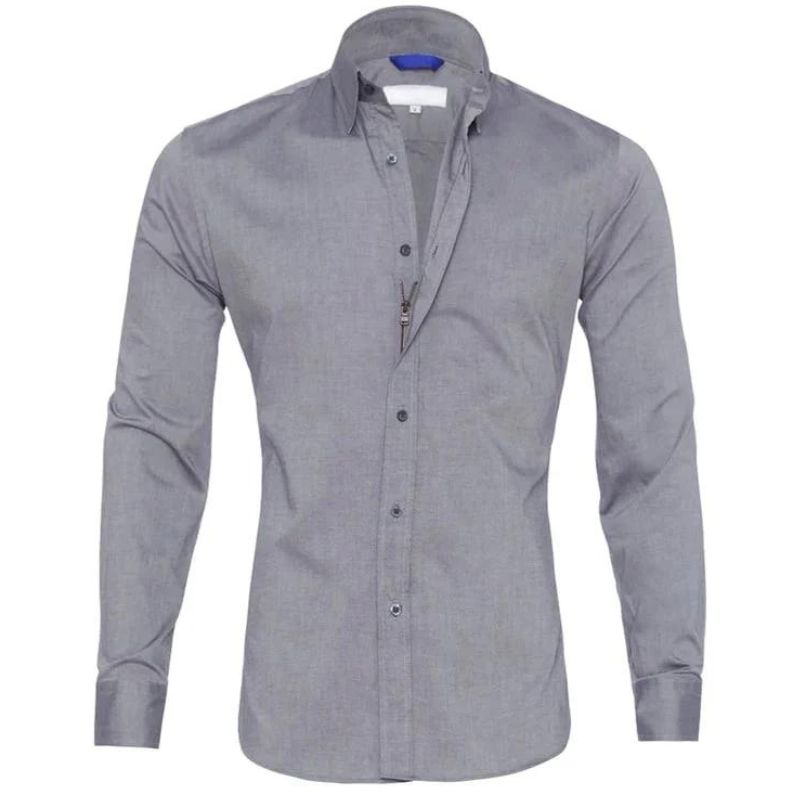KAVERO | Wrinkle-Free Zip-Up Shirt