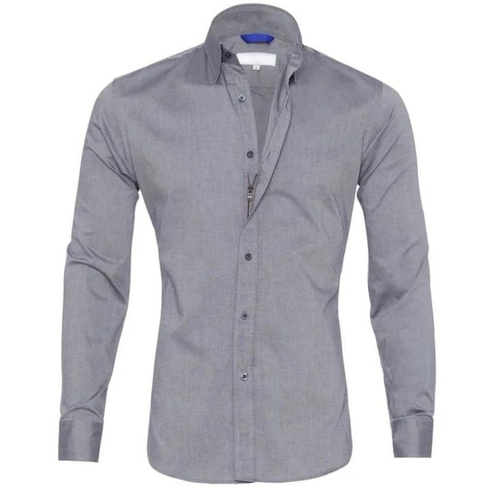 KAVERO | Wrinkle-Free Zip-Up Shirt