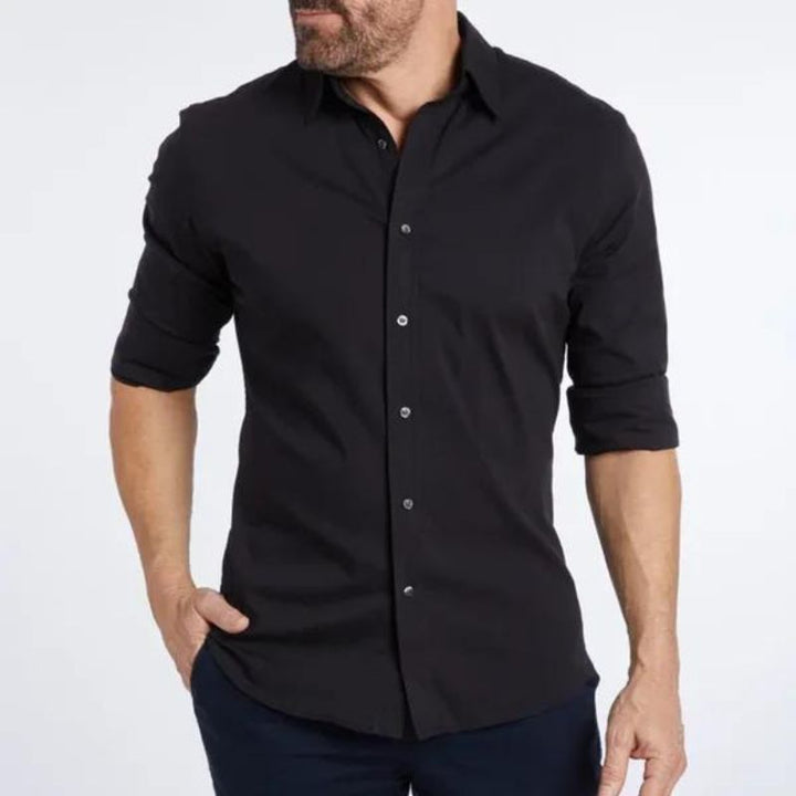 KAVERO | Wrinkle-Free Zip-Up Shirt