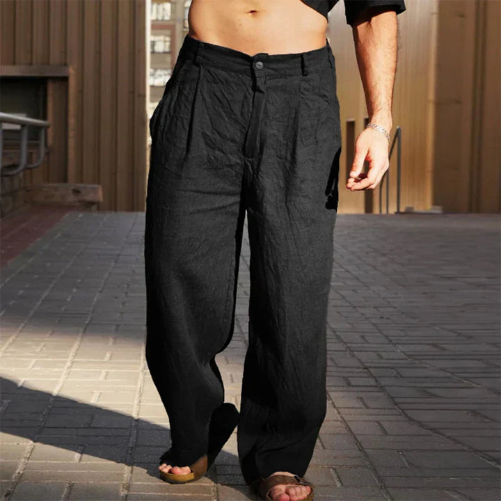 SORENZO | Breathable Wide-Leg Linen Pants
