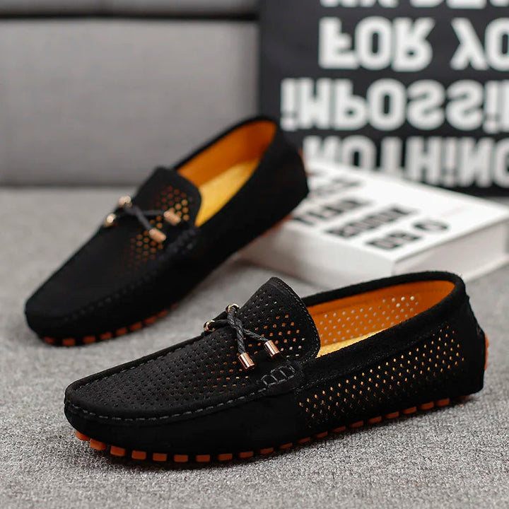 SALVATORE | Breathable Leather Slip-On Shoes