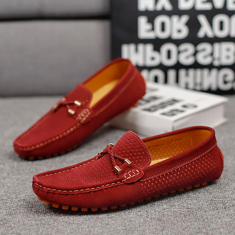 SALVATORE | Breathable Leather Slip-On Shoes