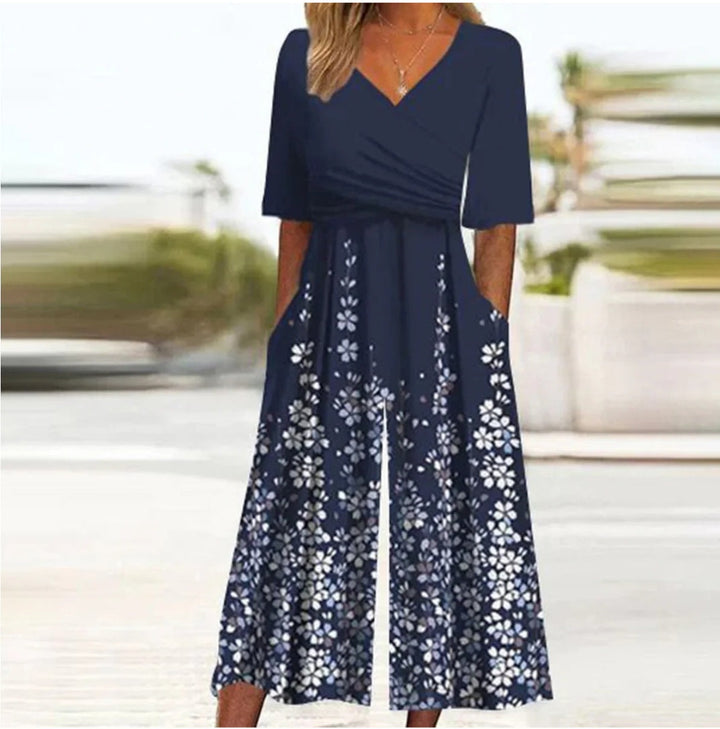 ESTARA | Elegant Wide-Leg Jumpsuit