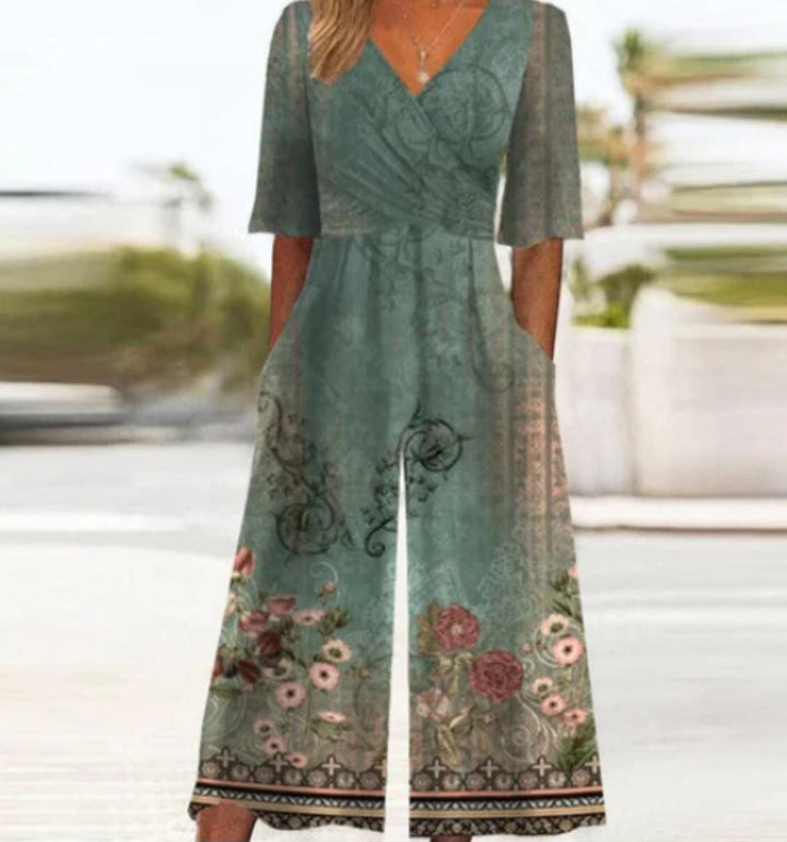 ESTARA | Elegant Wide-Leg Jumpsuit