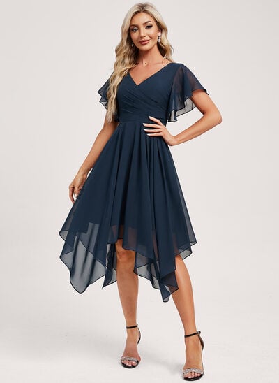 CARESSA | Flowing V-Neck Evening Dress