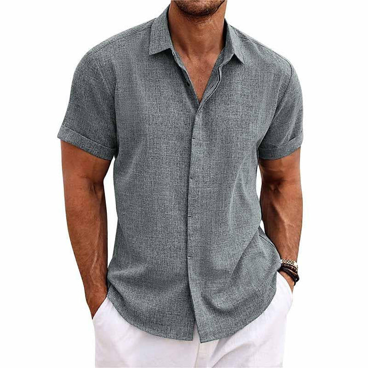 DALVERO | Linen Short-Sleeved Shirt