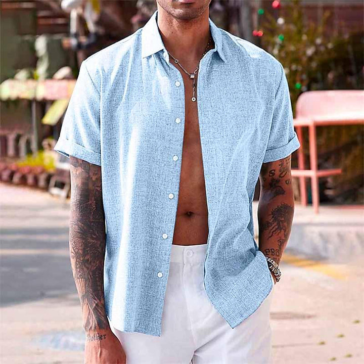 DALVERO | Linen Short-Sleeved Shirt
