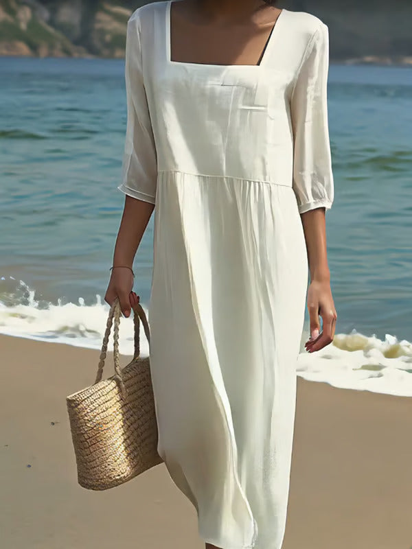 LUNELLE | Light Linen-Cotton Dress for Hot Summer Days