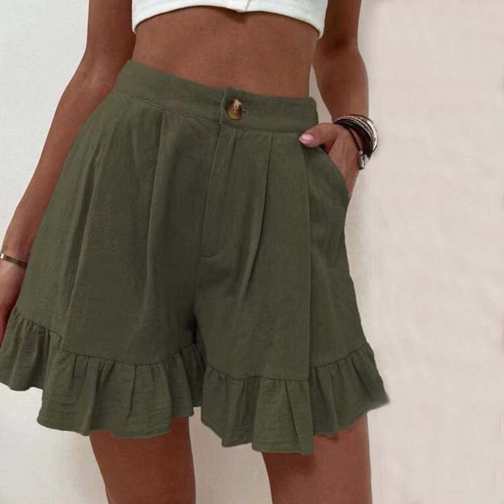 LYVANA | Flowy Ruffle Hem Shorts