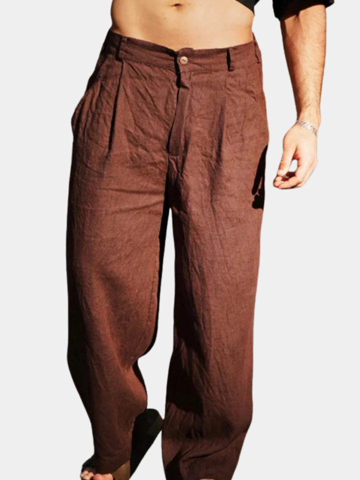 SORENZO | Breathable Wide-Leg Linen Pants