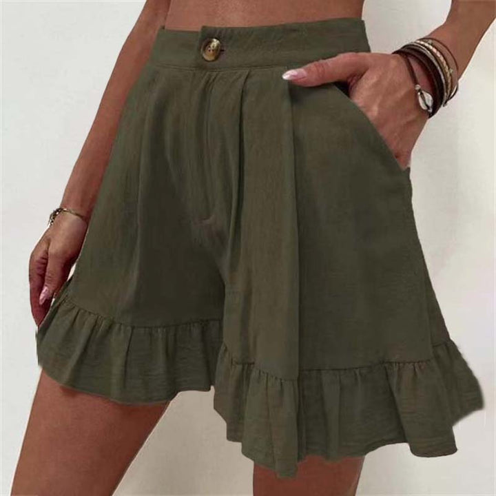 LYVANA | Flowy Ruffle Hem Shorts