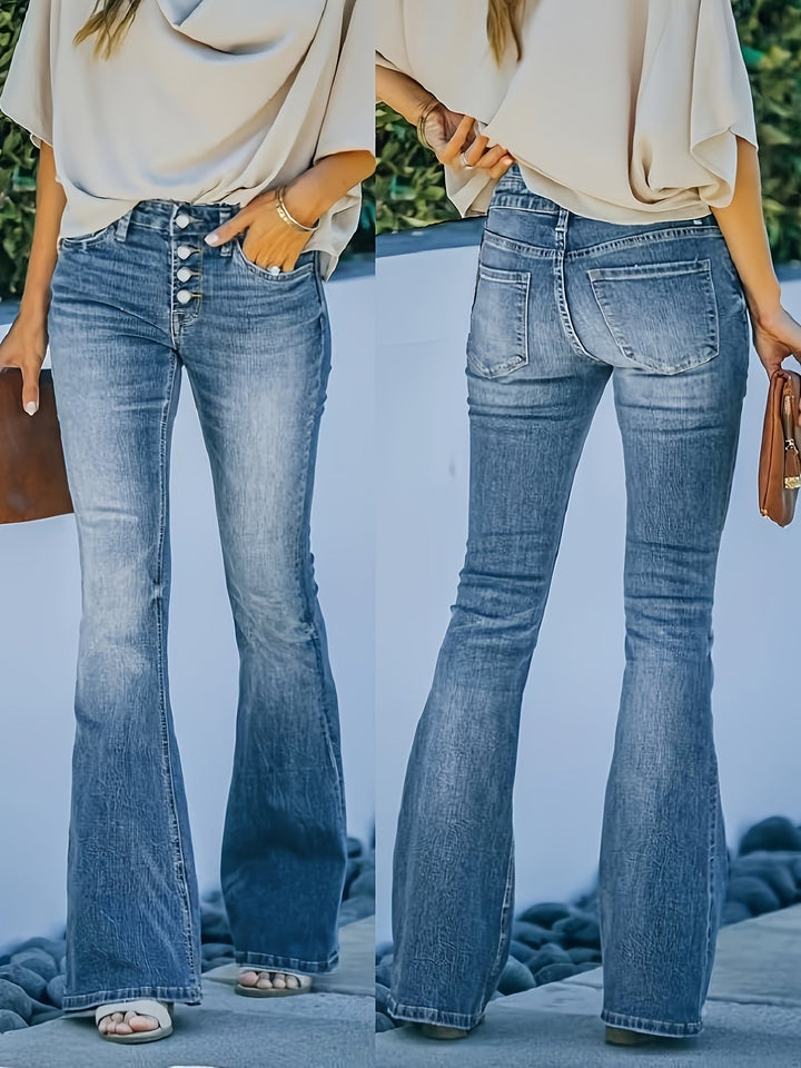 RIYANA | High-Stretch Flare Jeans
