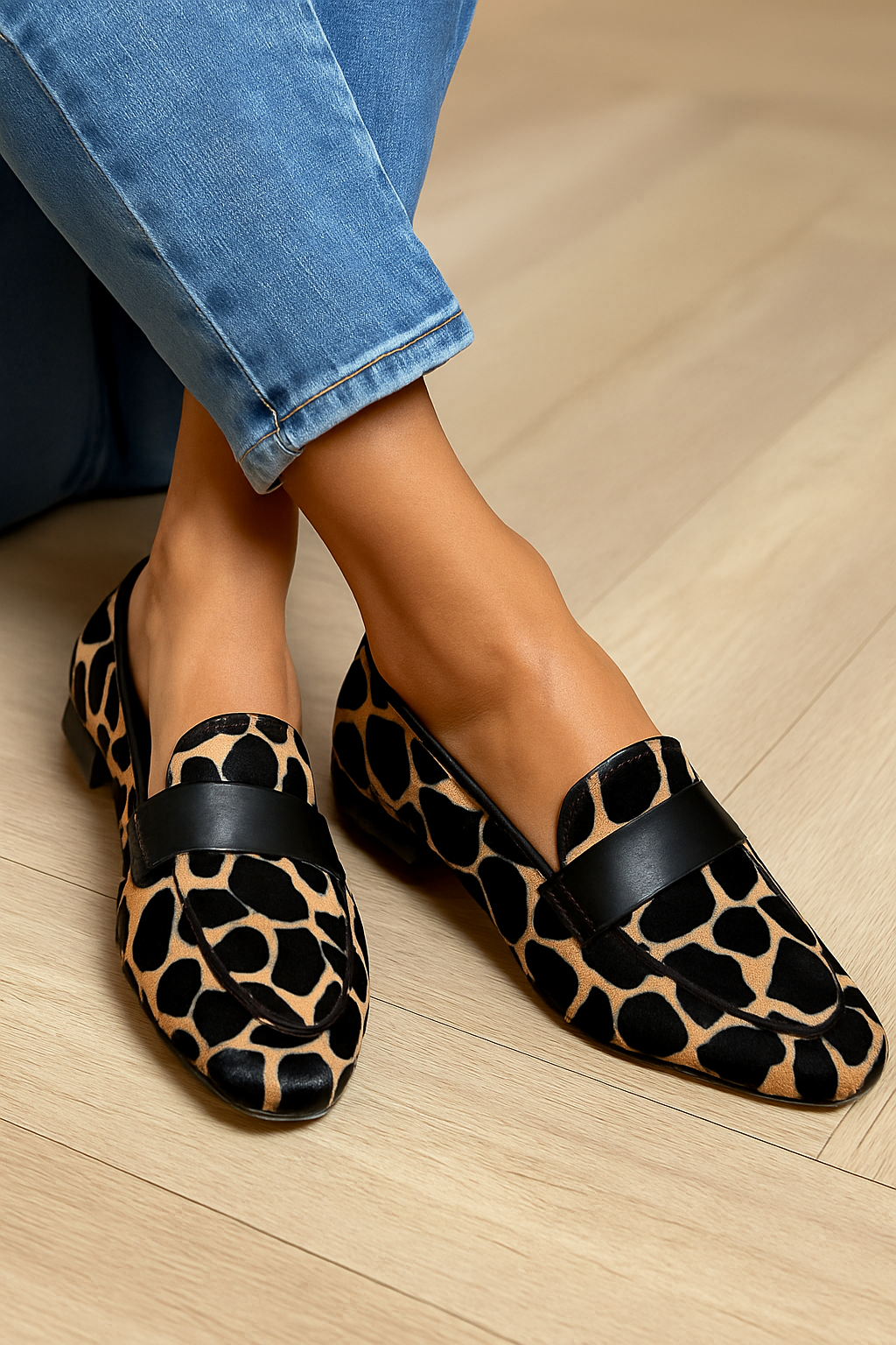 MARELLE | Handcrafted Animal-Print Loafers