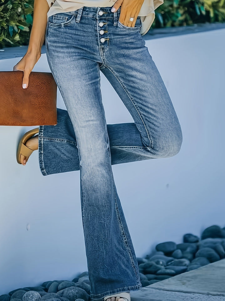 RIYANA | High-Stretch Flare Jeans