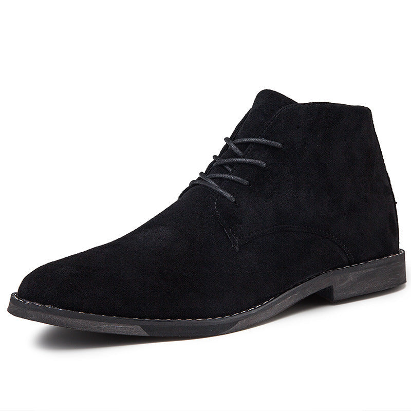 VESTARO | Frosted Leather High-Top Shoes