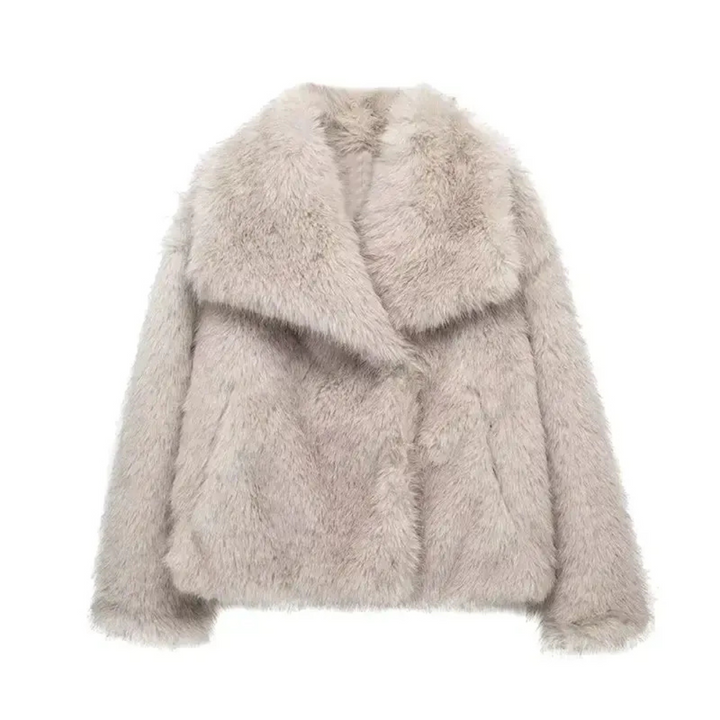 ELVINA | Coat with fur effect