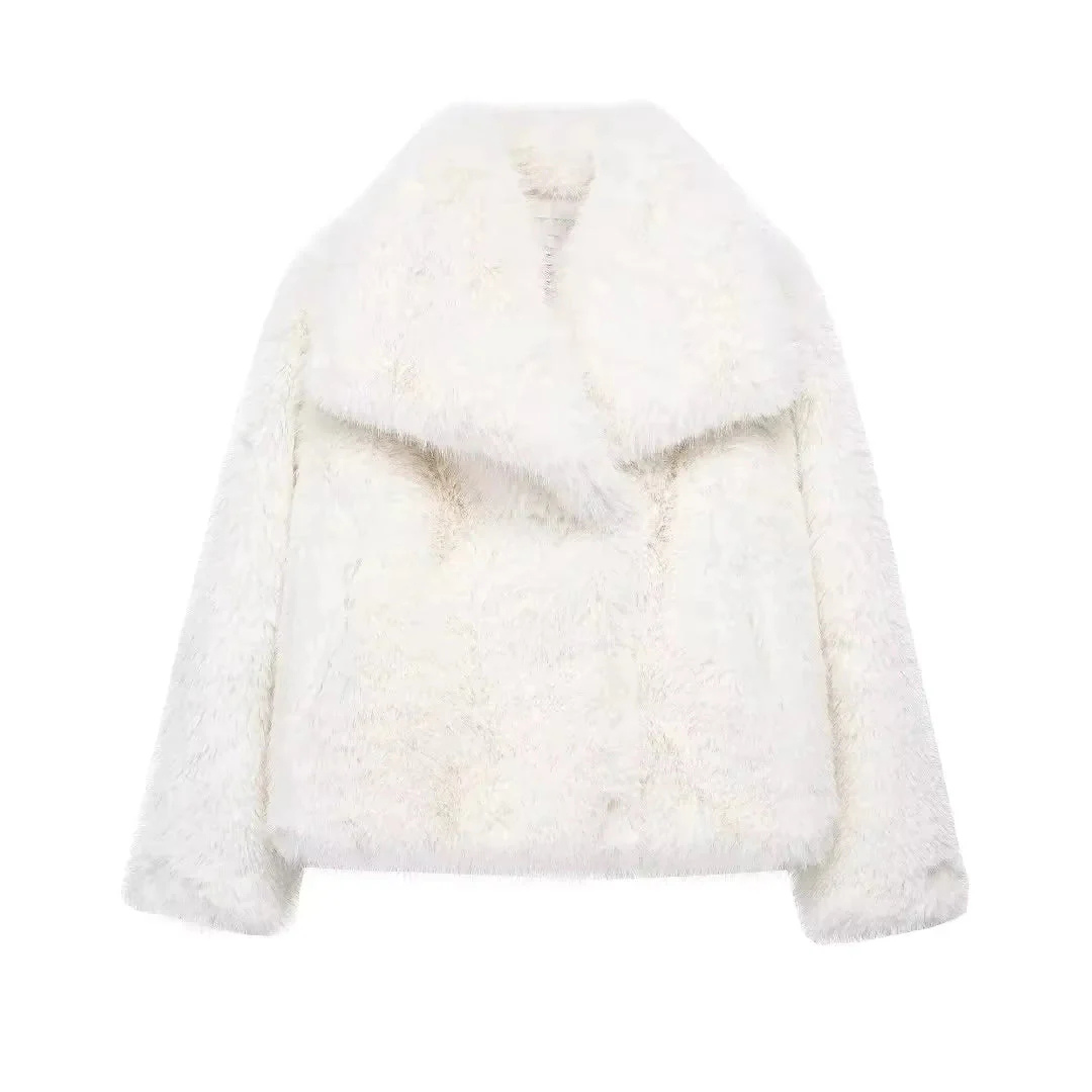 ELVINA | Coat with fur effect