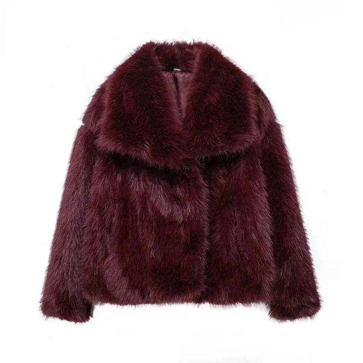 ELVINA | Coat with fur effect