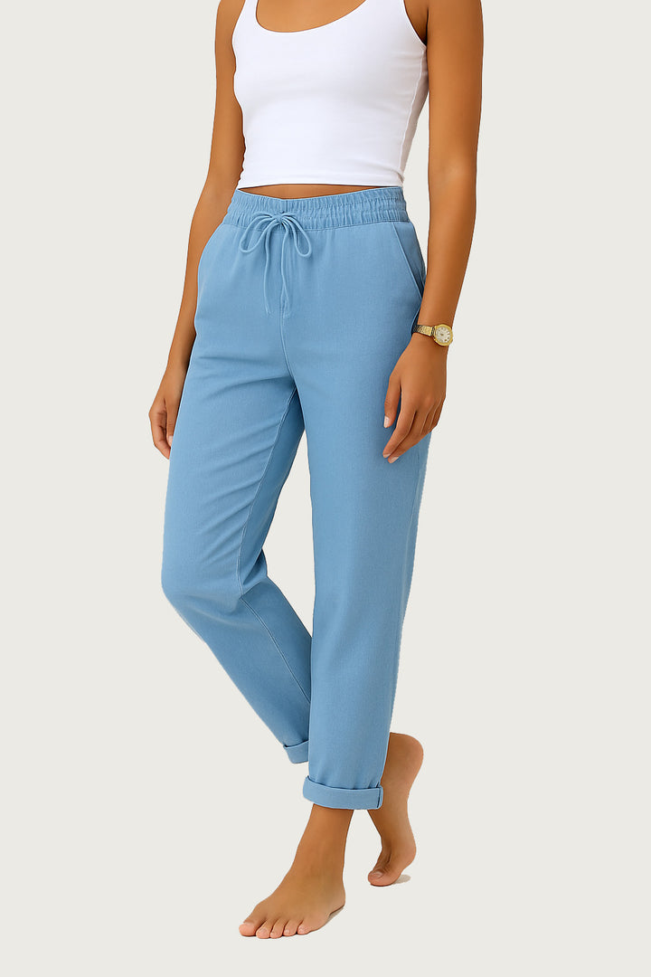 ELVINA | Premium breathable linen stretch trousers