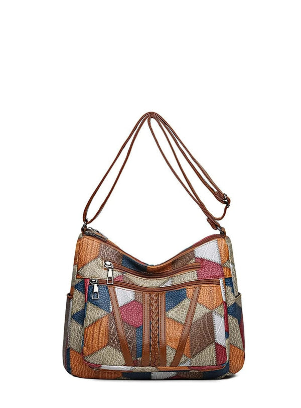 ZAVELLI | LEATHER MOSAIC HANDBAG