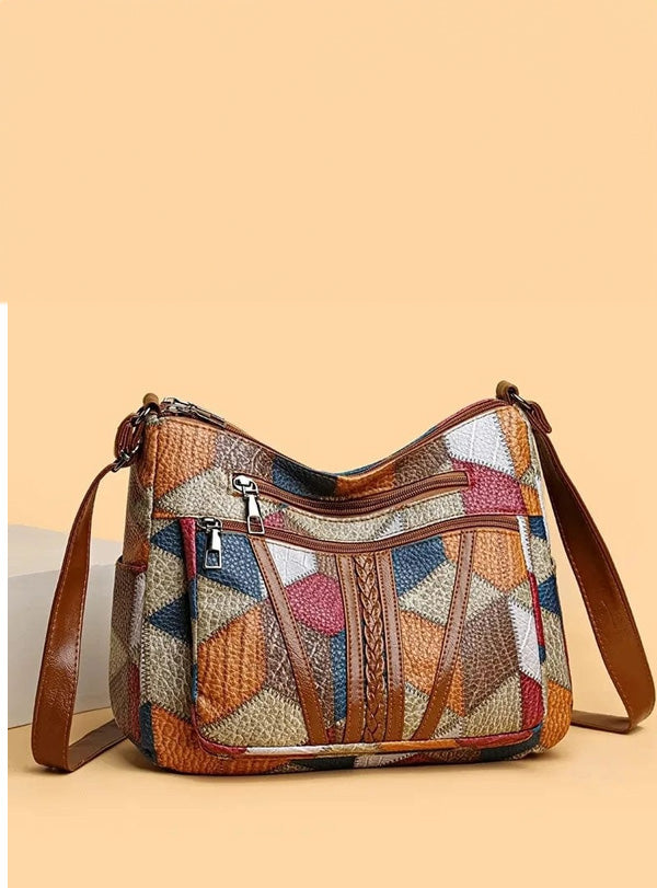 ZAVELLI | LEATHER MOSAIC HANDBAG