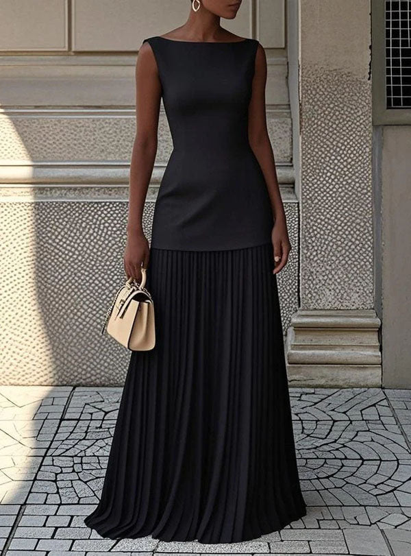 SERENA | PLEATED MAXI DRESS