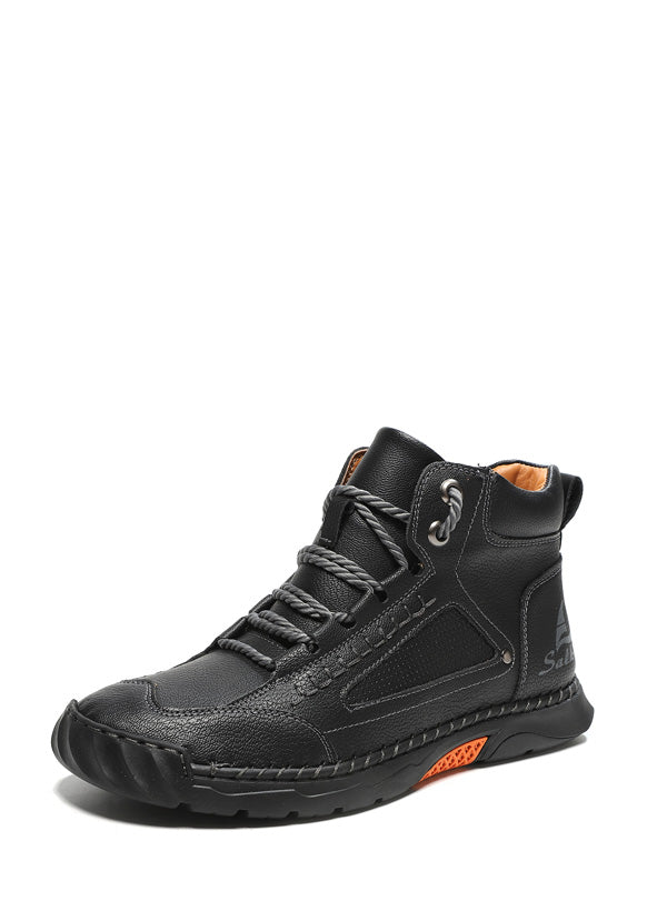 SALKIN | LEATHER HIGH-TOP SHOES