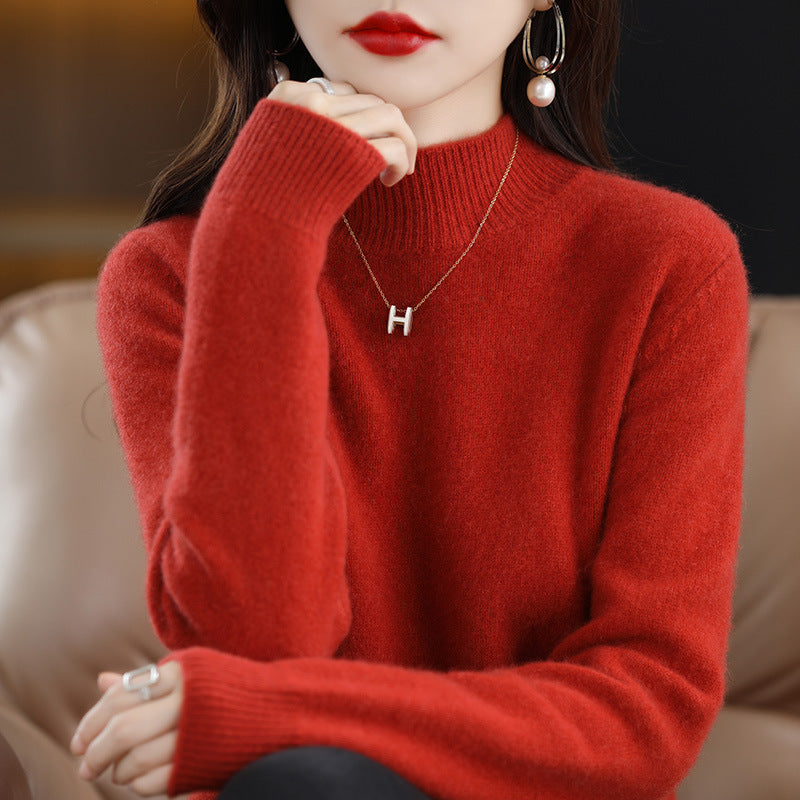 Elara | Cozy High-Neck Knit Sweater