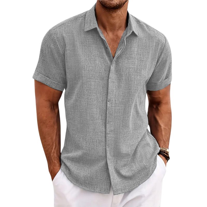 DALVERO | Linen Short-Sleeved Shirt