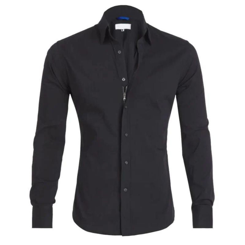 KAVERO | Wrinkle-Free Zip-Up Shirt