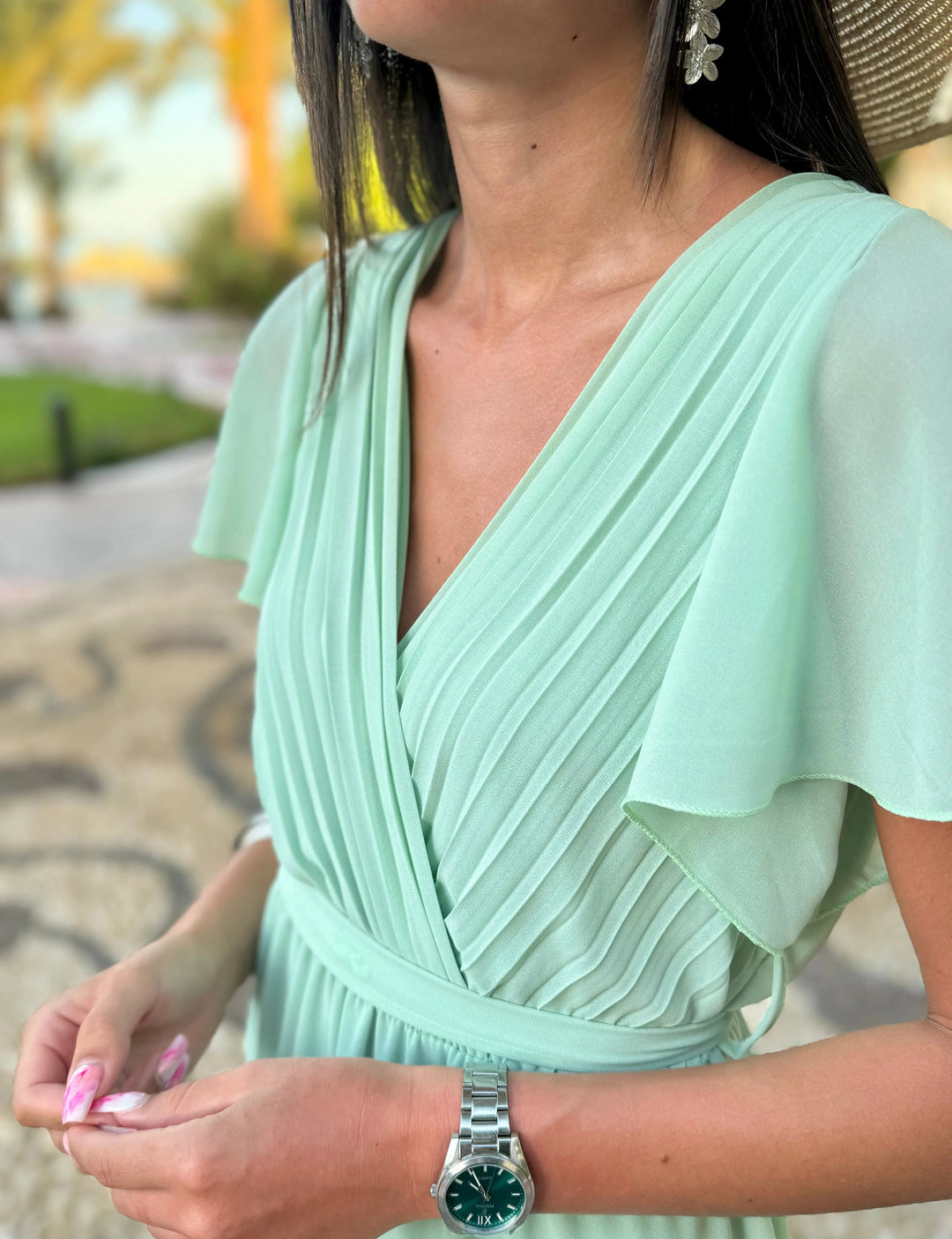 NINA | Elegant pleated dress for weddings & celebrations