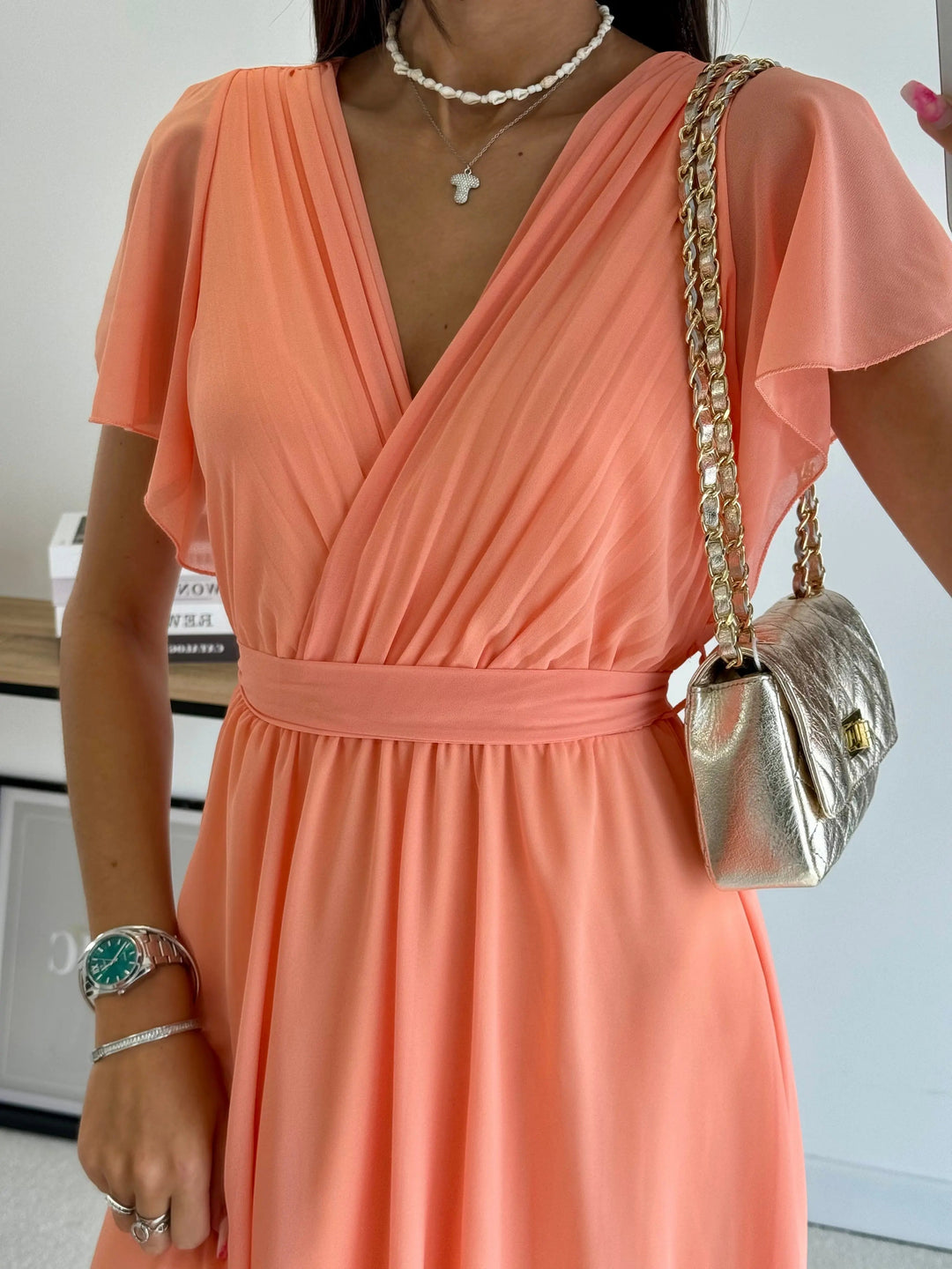 NINA | Elegant pleated dress for weddings & celebrations