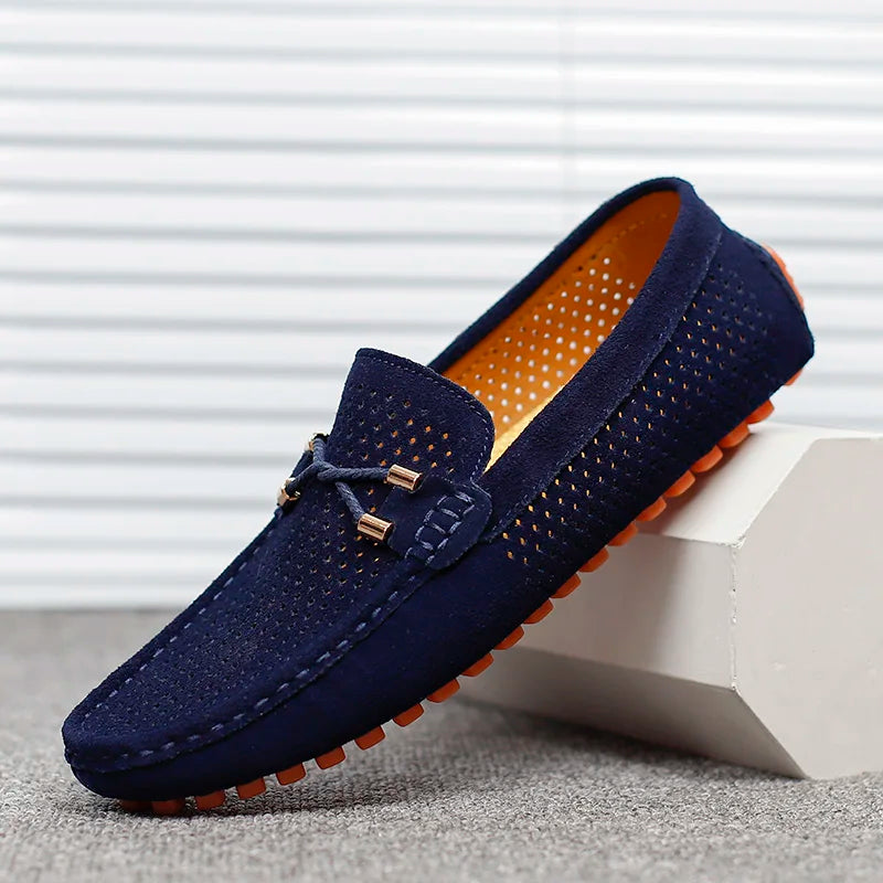 SALVATORE | Breathable Leather Slip-On Shoes
