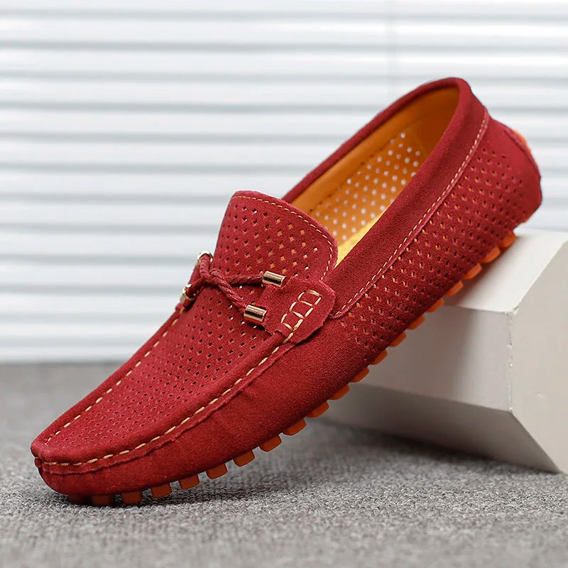 SALVATORE | Breathable Leather Slip-On Shoes