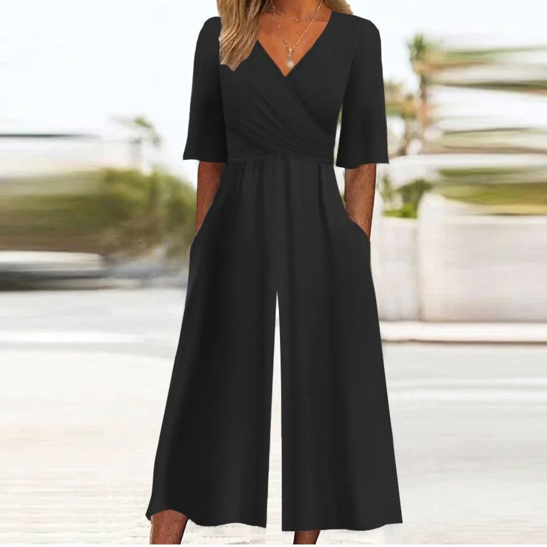 ESTARA | Elegant Wide-Leg Jumpsuit